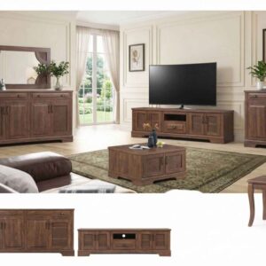 ست میز تلویزیون و آینه کنسول و جلومبلی بوهو گردویی