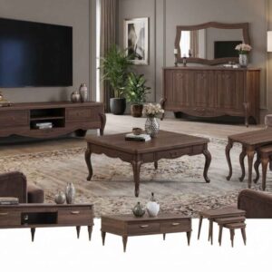 ست میز تلویزیون و آینه کنسول و جلومبلی میدسنتری والنات